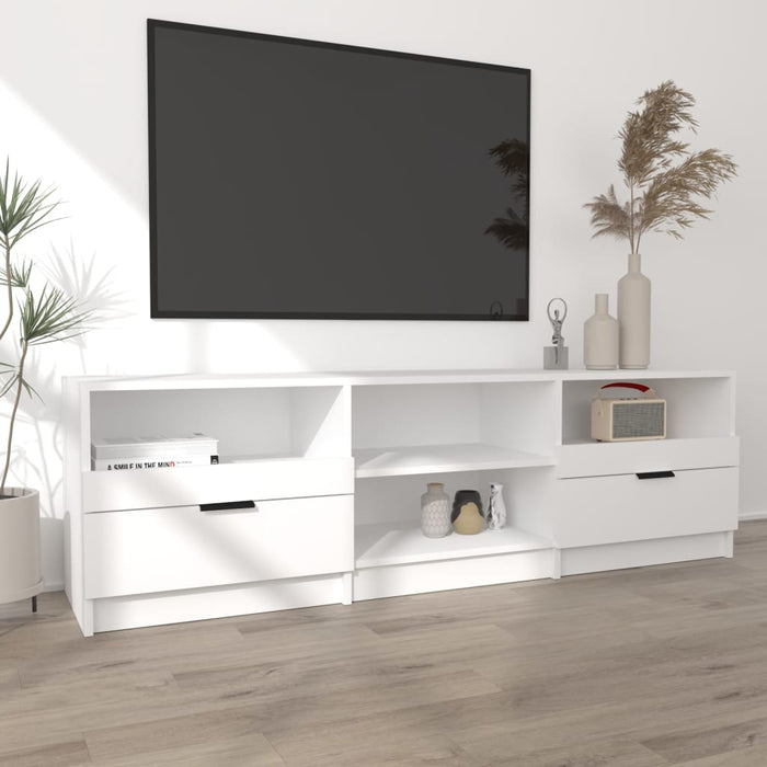Tv Cabinet White 150X33.5X45 Cm Engineered Wood Nooapi