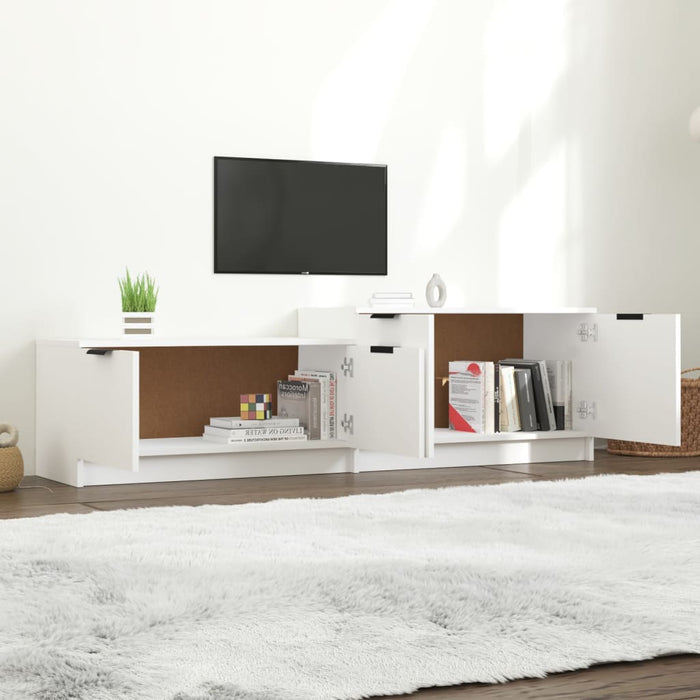Tv Cabinet White 158.5X36X45 Cm Engineered Wood Nooana