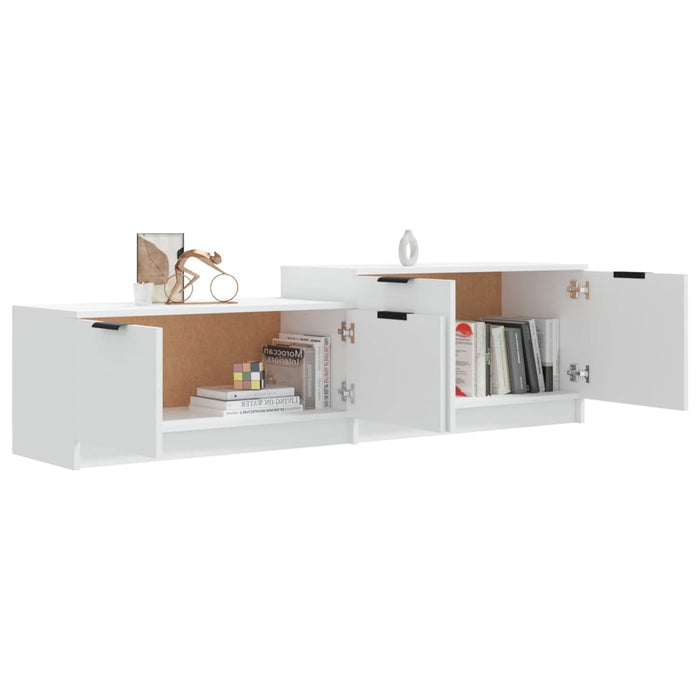 Tv Cabinet White 158.5X36X45 Cm Engineered Wood Nooana