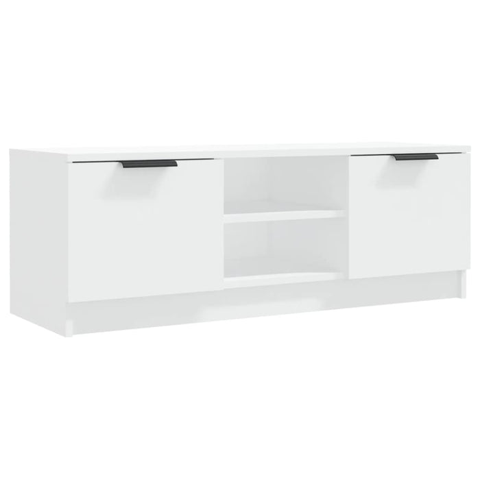 Tv Cabinet White 102X35X36.5 Cm Engineered Wood Noopoo