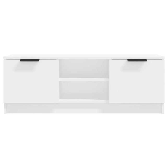 Tv Cabinet White 102X35X36.5 Cm Engineered Wood Noopoo