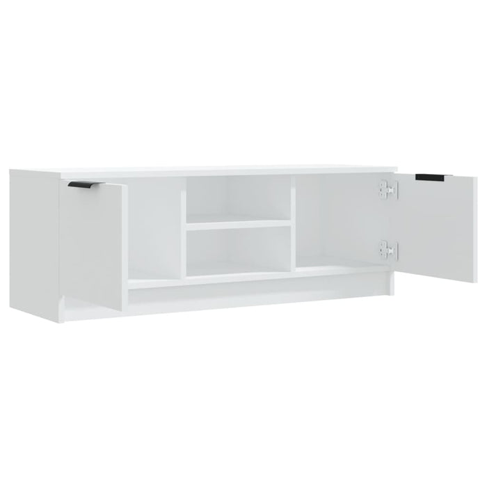 Tv Cabinet White 102X35X36.5 Cm Engineered Wood Noopoo