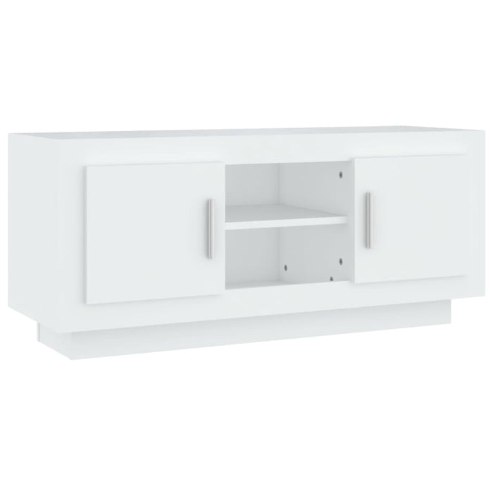 Tv Cabinet White 102X35X45 Cm Engineered Wood Nooikb