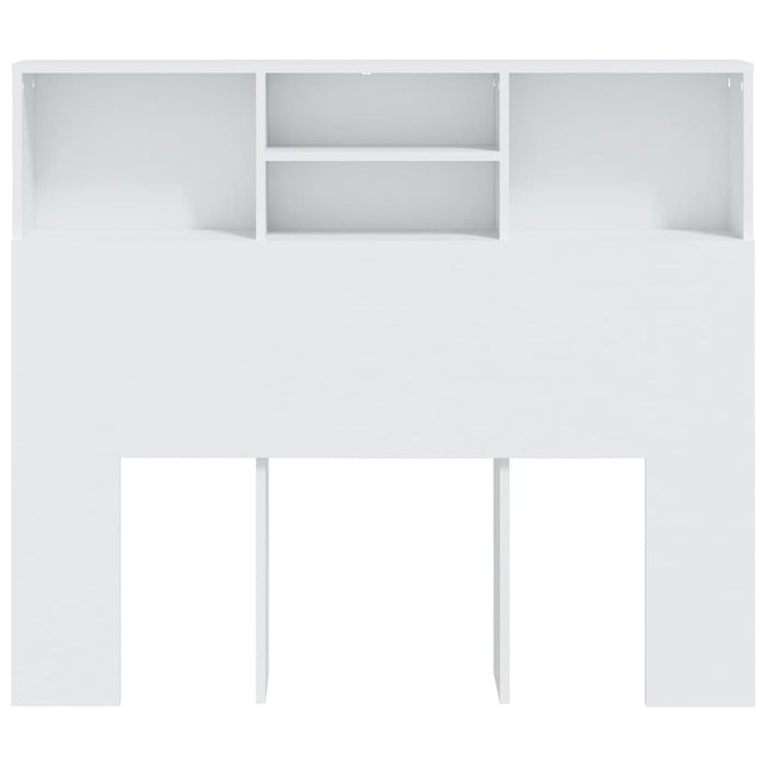King Single Size Headboard Cabinet White 120 Cm Noonpt