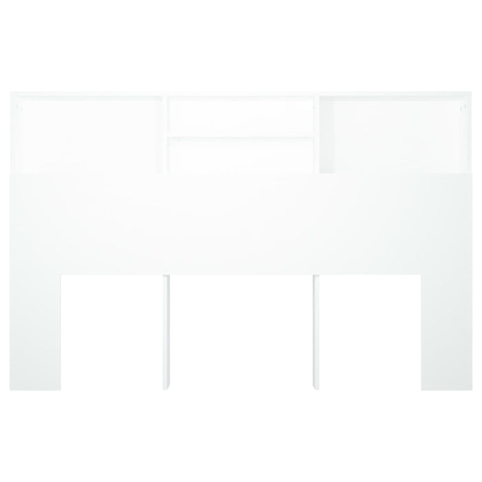 Queen Size Headboard Cabinet White 160 Cm Noonio