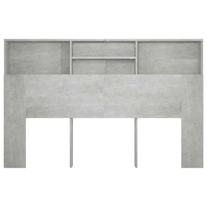 Queen Size Headboard Cabinet Concrete Grey 160X19X103.5 Cm Noonip