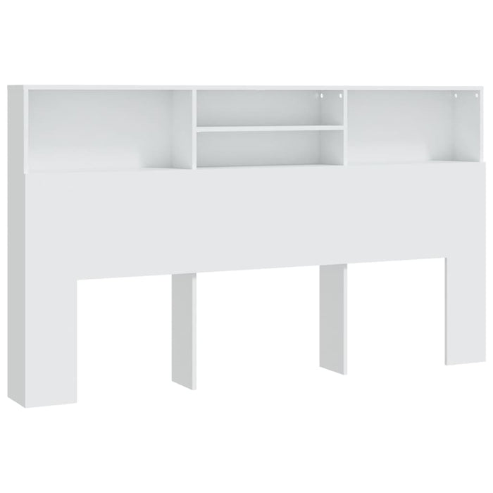King Size Headboard Cabinet White 180 Cm Noonnb