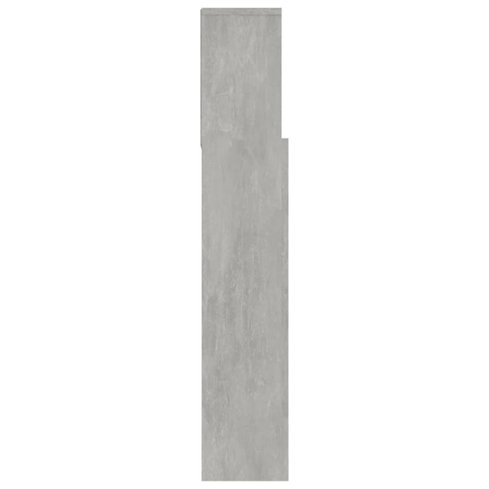 King Size Headboard Cabinet Concrete Grey 180 Cm Noonna