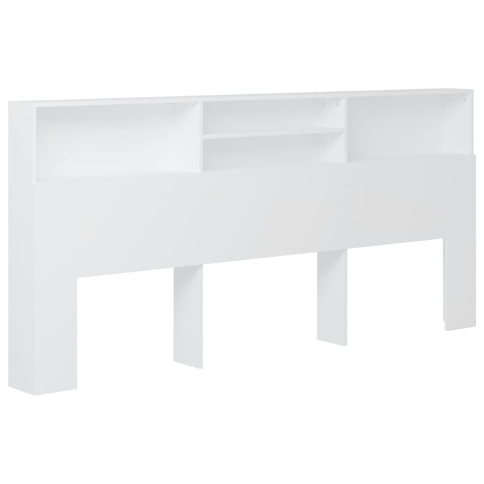 Super King Size Headboard Cabinet White 220 Cm Noonkn