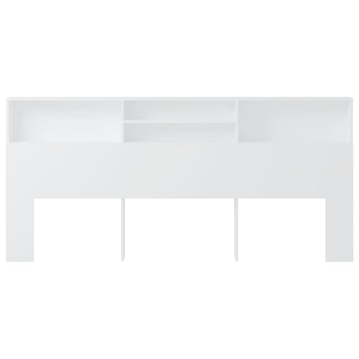 Super King Size Headboard Cabinet White 220 Cm Noonkn