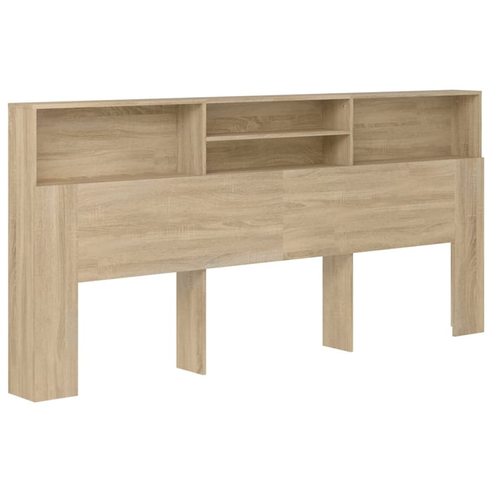 Super King Size Headboard Cabinet Sonoma Oak 220 Cm Nookbo