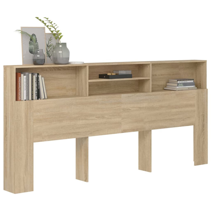 Super King Size Headboard Cabinet Sonoma Oak 220 Cm Nookbo