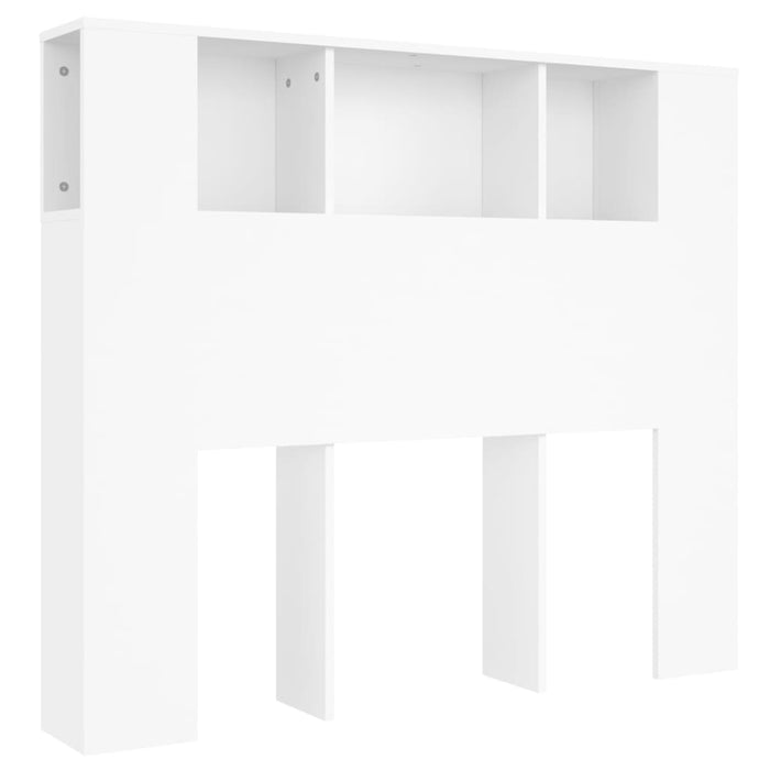 King Single Size Headboard Cabinet White 120 Cm Nookol