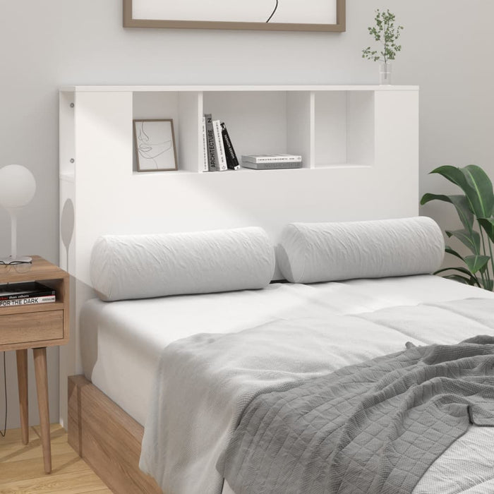 King Single Size Headboard Cabinet White 120 Cm Nookol