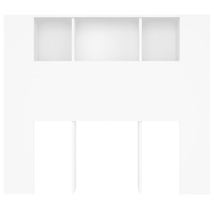 King Single Size Headboard Cabinet White 120 Cm Nookol