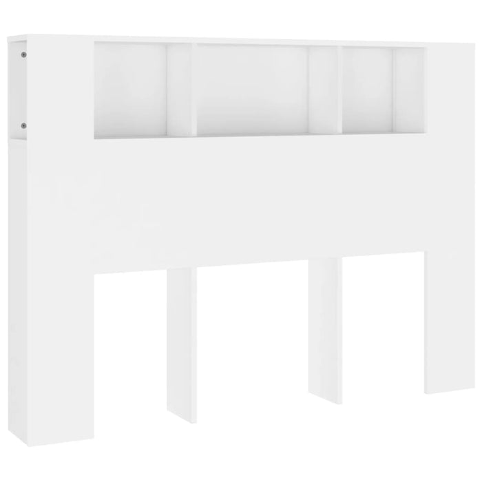 Double Size Headboard Cabinet White 140 Cm Nookxp