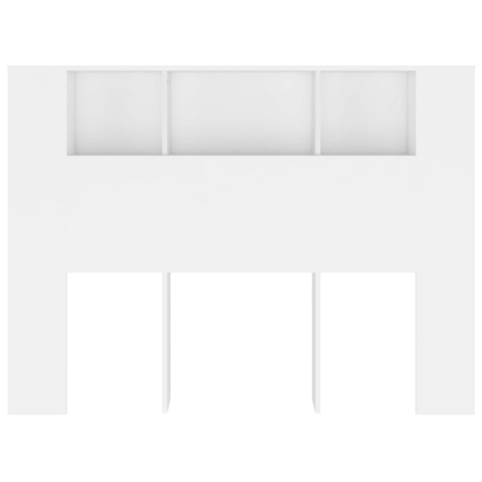 Double Size Headboard Cabinet White 140 Cm Nookxp