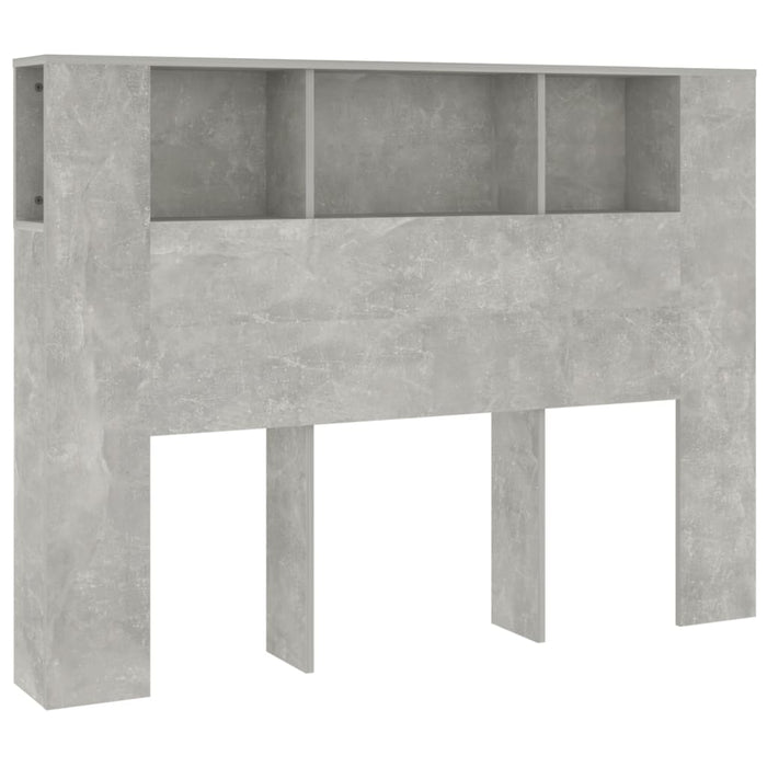 Double Size Headboard Cabinet Concrete Grey 140X18.5X104.5 Cm Nookxk