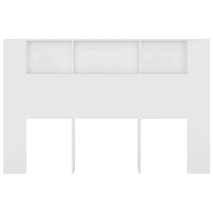 Queen Size Headboard Cabinet White 160 Cm Nookta