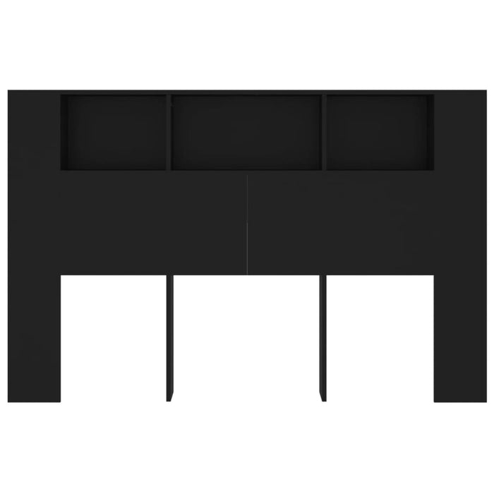 Queen Size Headboard Cabinet Black 160 Cm Nooktp
