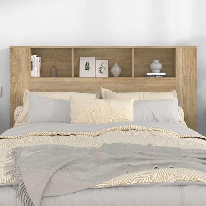 Queen Size Headboard Cabinet Sonoma Oak 160 Cm Nookti