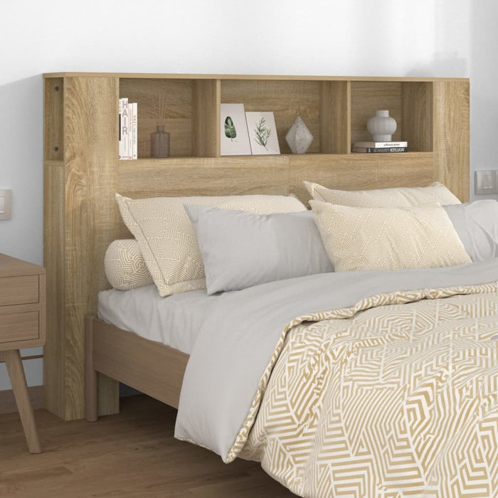 Queen Size Headboard Cabinet Sonoma Oak 160 Cm Nookti