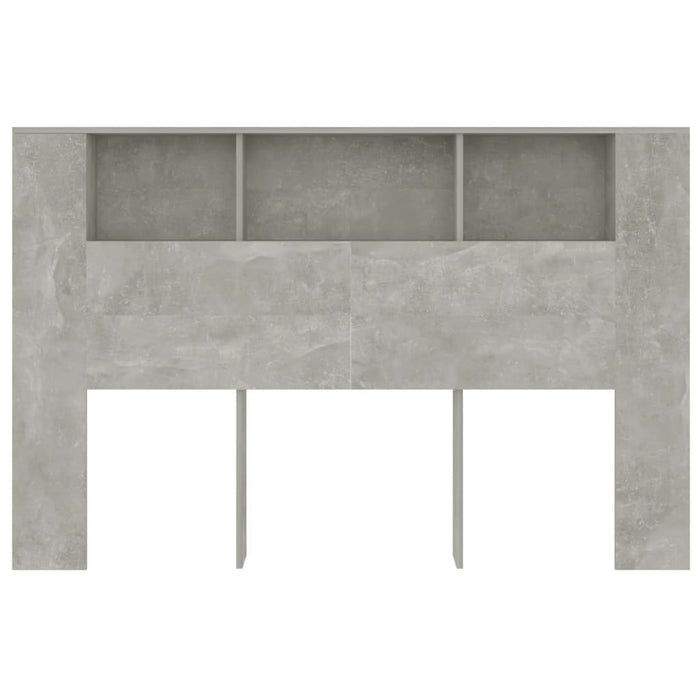 Queen Size Headboard Cabinet Concrete Grey 160 Cm Nooktn