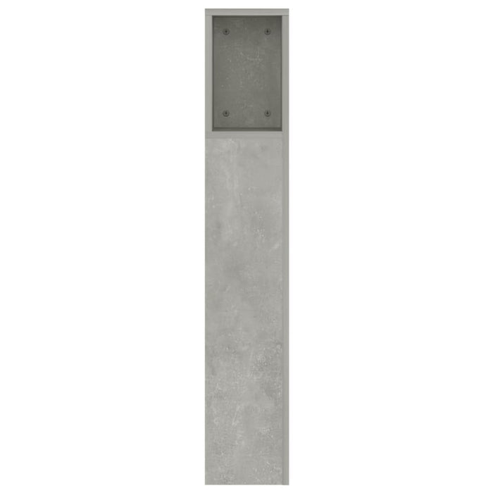 Queen Size Headboard Cabinet Concrete Grey 160 Cm Nooktn