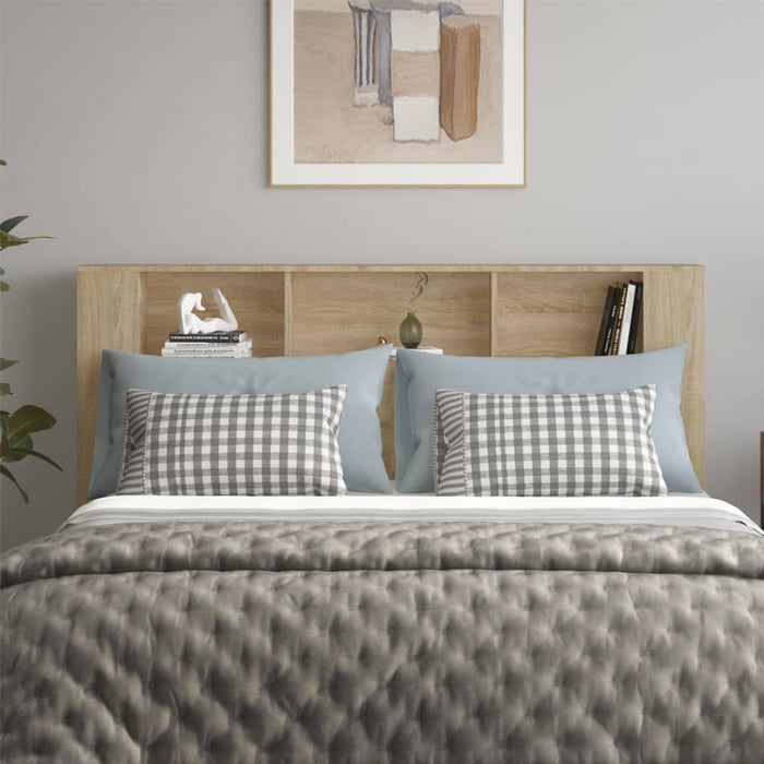 King Size Headboard Cabinet Sonoma Oak 180X18.5X104.5 Cm Nookal