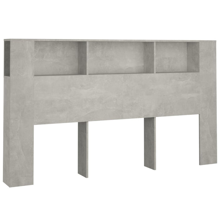 King Size Headboard Cabinet Concrete Grey 180 Cm Nookai