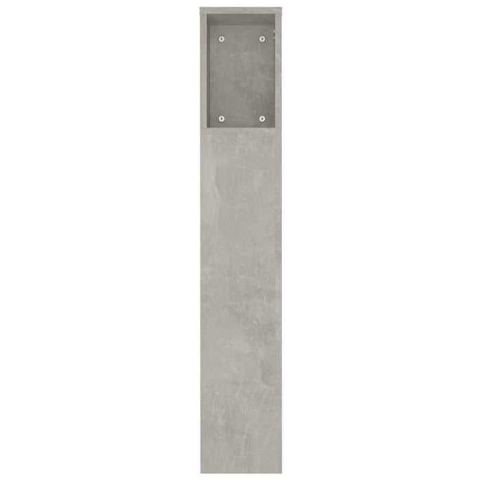 King Size Headboard Cabinet Concrete Grey 180 Cm Nookai