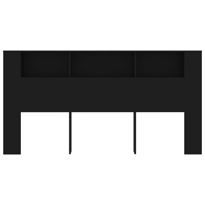King Size Headboard Cabinet Black 200 Cm Nookpt