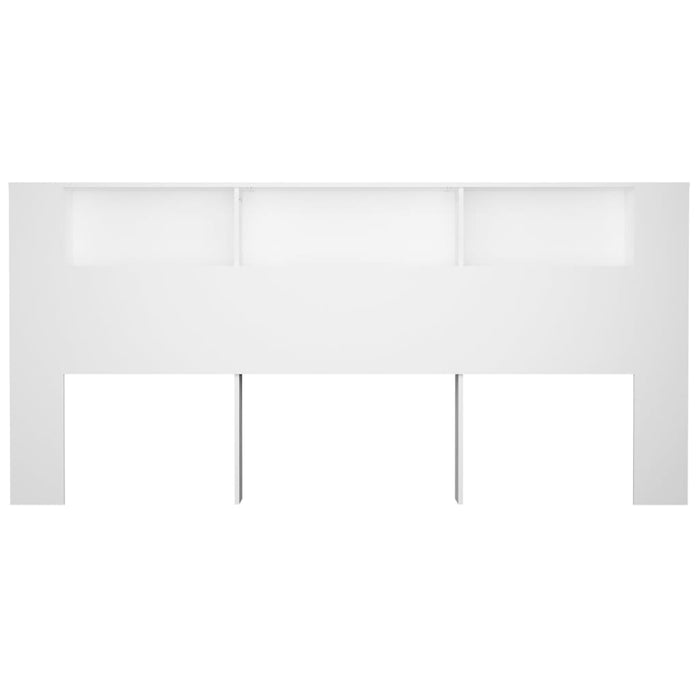 Super King Size Headboard Cabinet White 220 Cm Nooklo