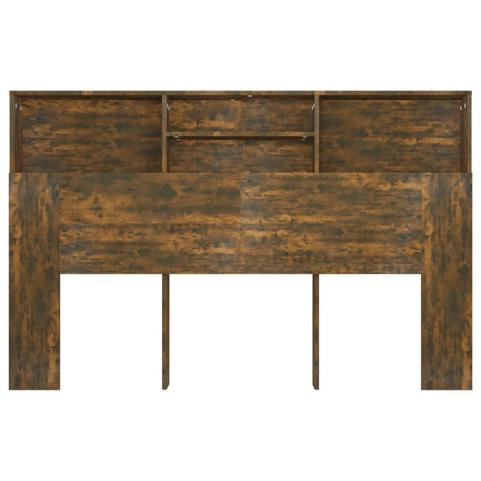 Queen Size Headboard Cabinet Smoked Oak 160 Cm Noixpx