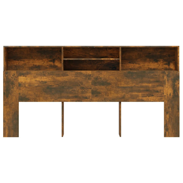 King Size Headboard Cabinet Smoked Oak 200 Cm Noixpn