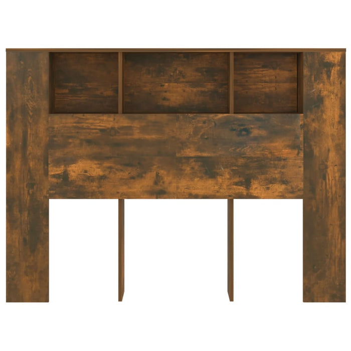 Double Size Headboard Cabinet Smoked Oak 140 Cm Noixib