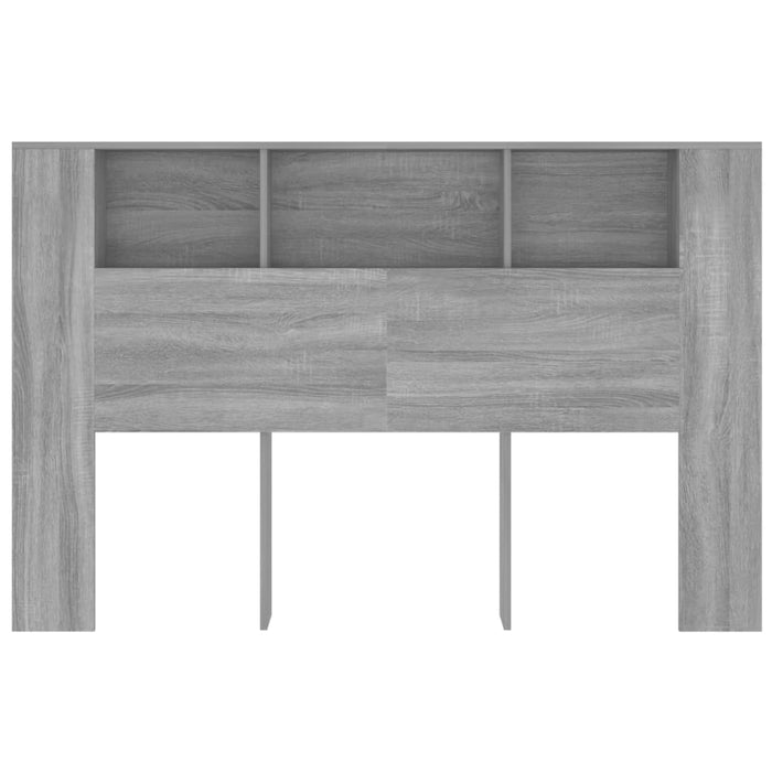 Queen Size Headboard Cabinet Grey Sonoma 160 Cm Noixia