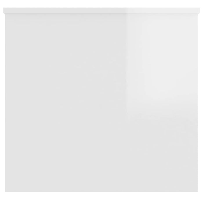Coffee Table Glossy Look White 102X55.5X52.5 Cm Engineered Wood Nbklio