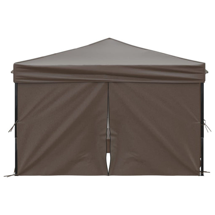 Folding Party Tent With Sidewalls Taupe 3X3 M Ktpxl