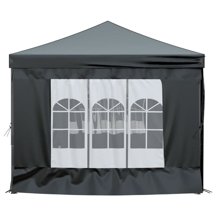 Folding Party Tent With Sidewalls Black 3X6 M Ktpal