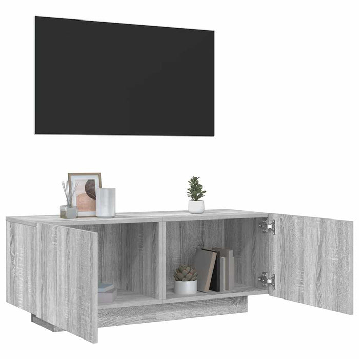 Tv Cabinet Grey Sonoma 100X35X40 Cm Engineered Wood Nopion