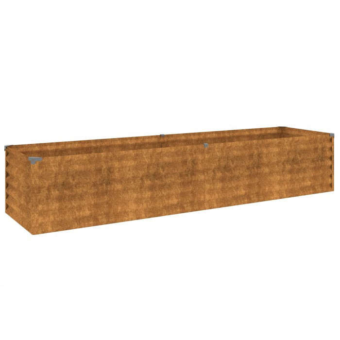 Garden Raised Bed 194X50X36 Cm Corten Steel Opokil