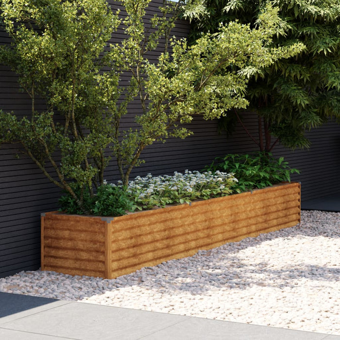 Garden Raised Bed 291X50X36 Cm Corten Steel Opokii