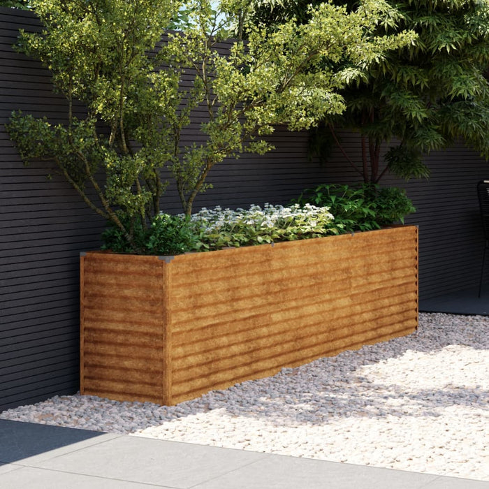 Garden Raised Bed 291X50X69 Cm Corten Steel Opoknl
