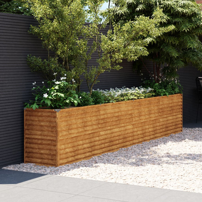 Garden Raised Bed 385X50X69 Cm Corten Steel Opokni