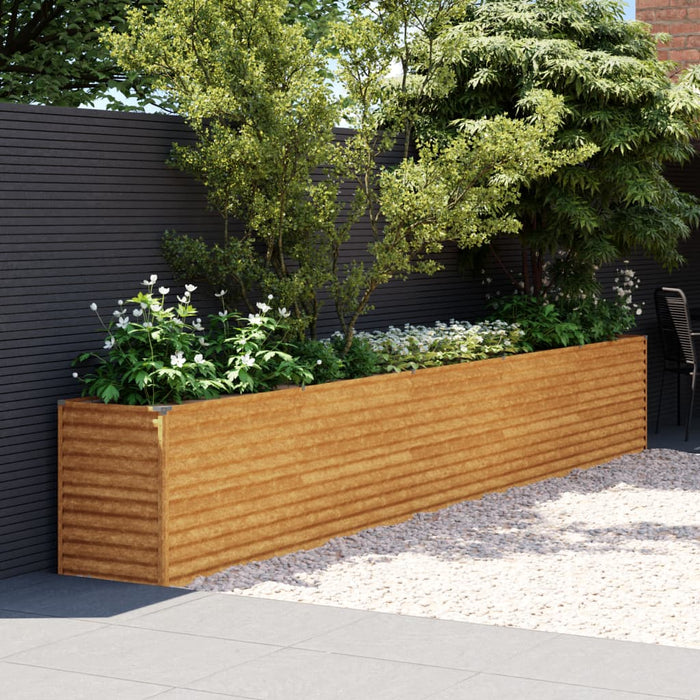 Garden Raised Bed 482X50X69 Cm Corten Steel Opoknn