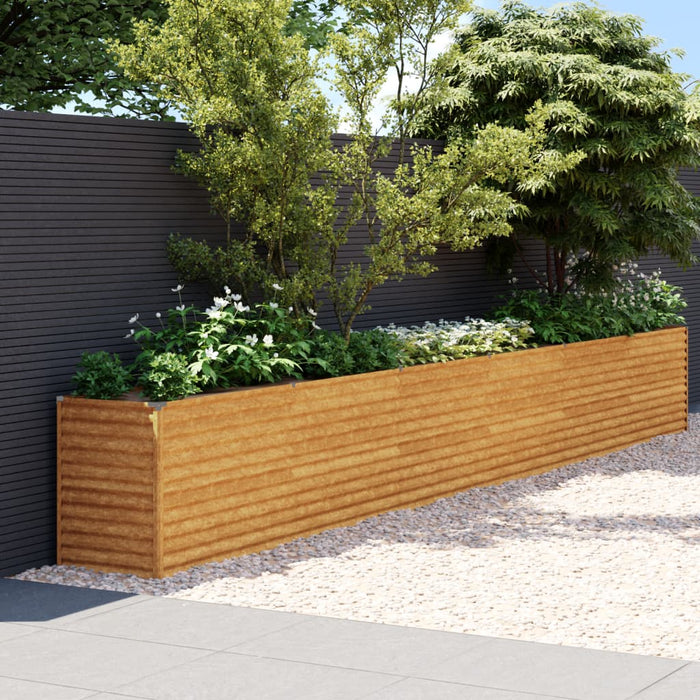 Garden Raised Bed 578X50X69 Cm Corten Steel Opoknk