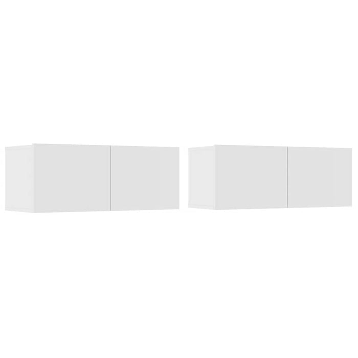 Tv Cabinets 2 Pcs White 80X30X30 Cm Engineered Wood Nbaptp