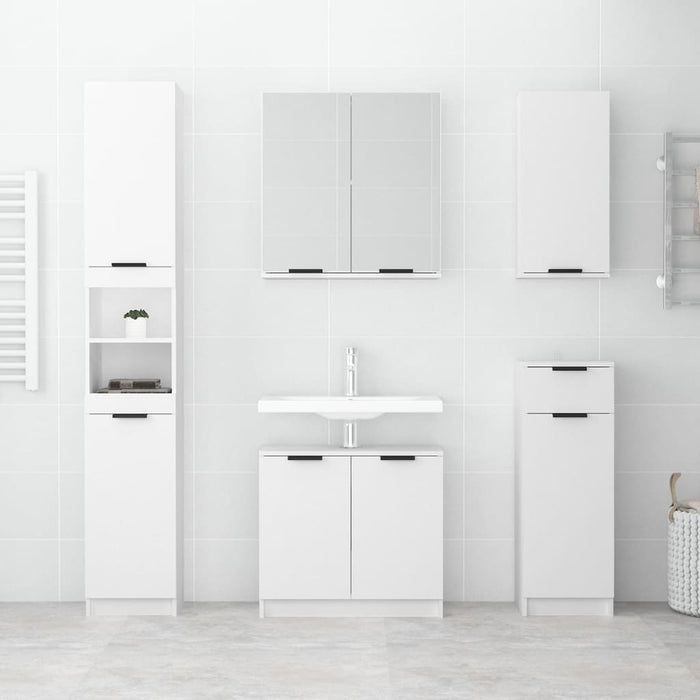 Wall-Mounted Bathroom Cabinet White 32X20X67 Cm Nooxkp