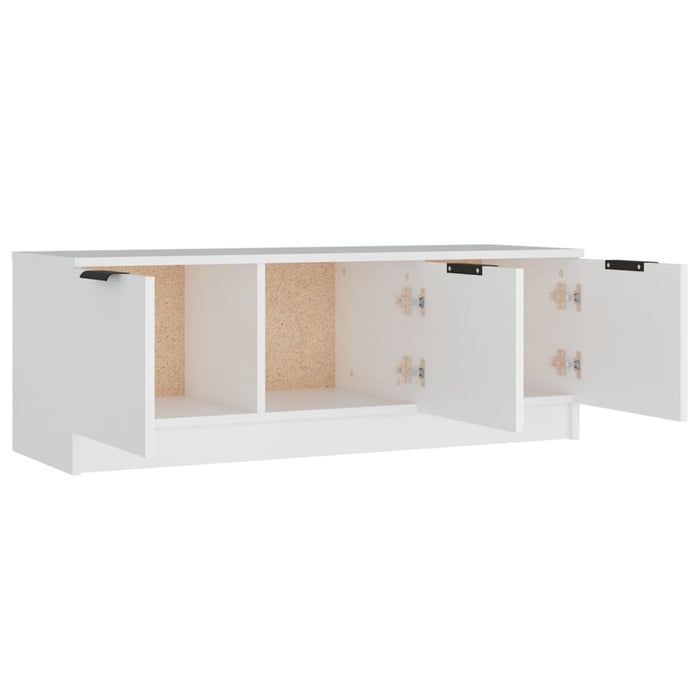 Tv Cabinet White 102X35X36.5 Cm Engineered Wood Nootpn